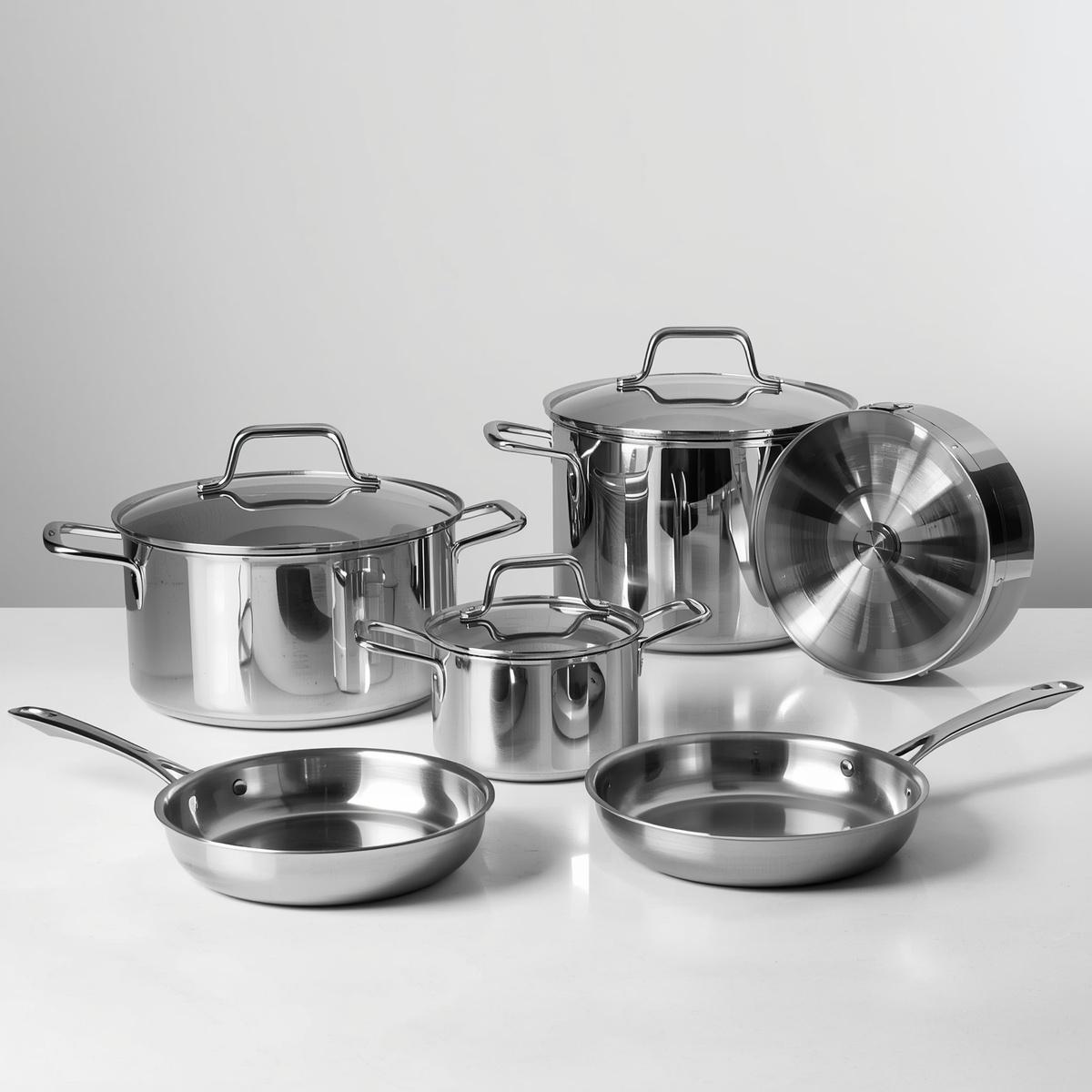 Stainless Steel Cookware Set (5–10 pcs)